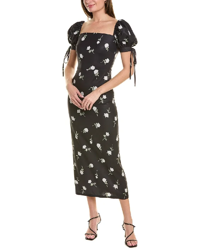 Every Deal is a Steal!JL Luxe Puff Sleeve Midi Dress