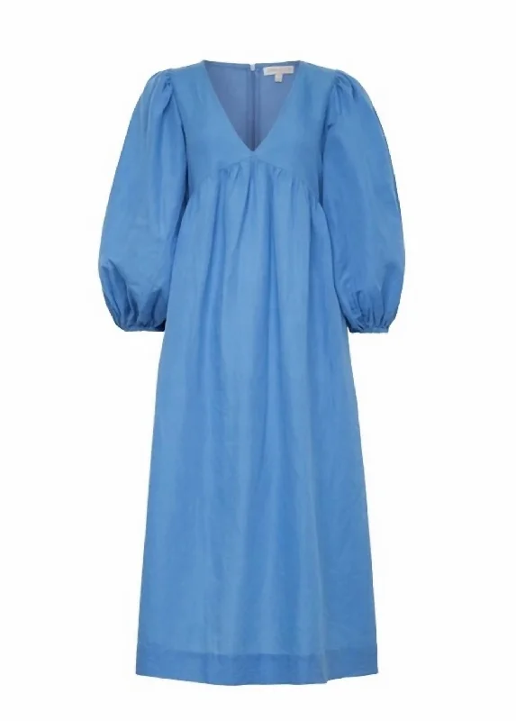 Save More Than Ever!Johanna Midi Dress In Bahama Blue
