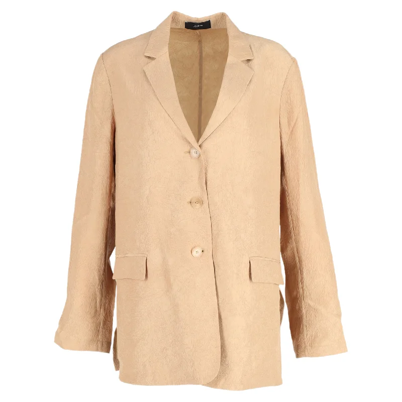 Get Ready to Save!Joseph Jace Crinkled Matte-Satin Blazer in Camel Acetate