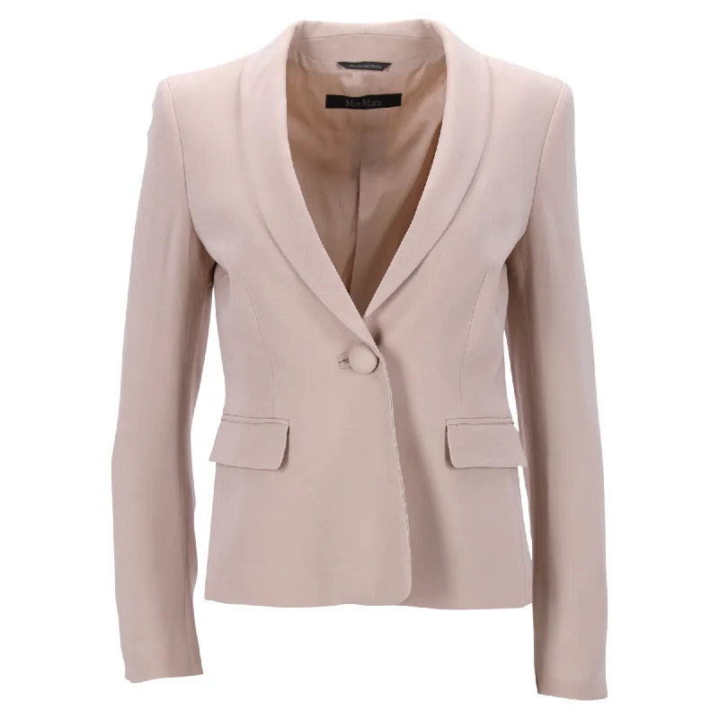 Your Exclusive Offer Awaits!Max Mara Single-Breasted Blazer in Cream Beige Wool