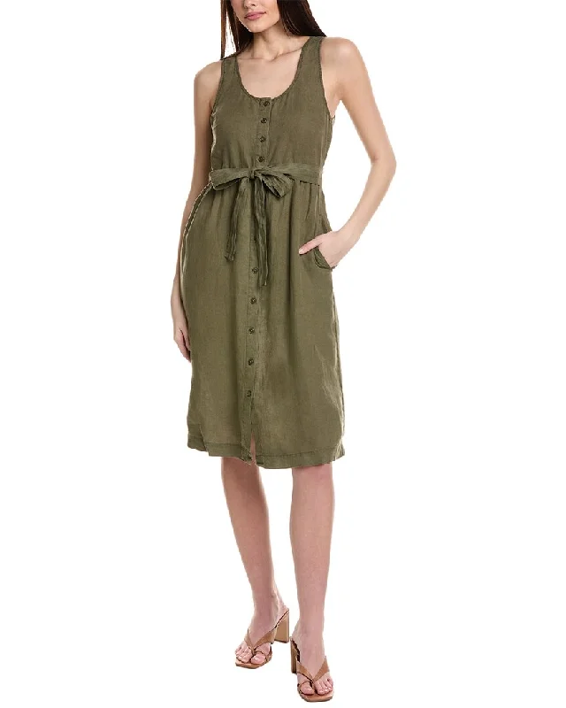 Lowest Prices Guaranteed!Michael Stars Lulu Button-Down Linen Midi Dress
