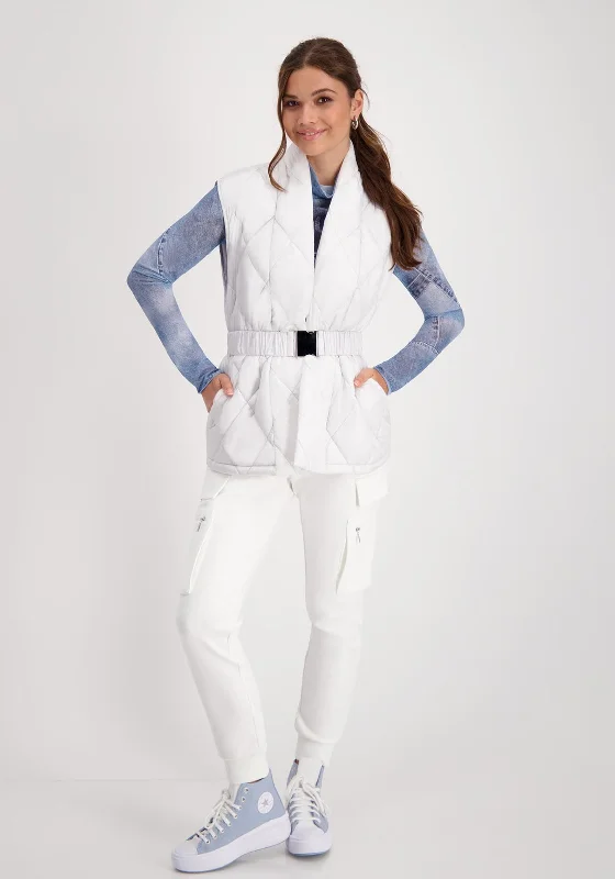 Time to Save Big!Monari High Collar Quilted Gilet Jacket, Gray