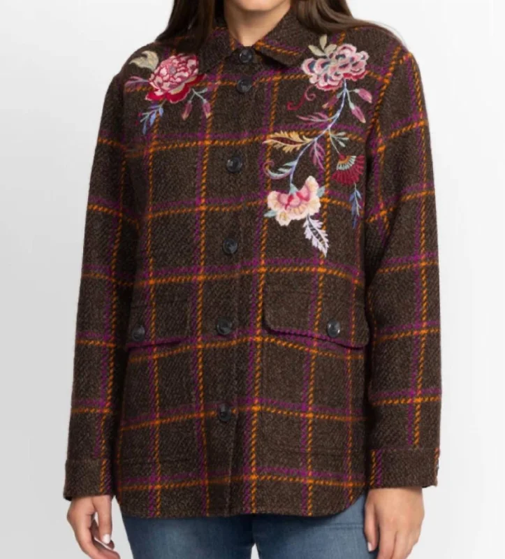Limited Deals, Unlimited Savings!Plaid Shirt Jacket In Garnet