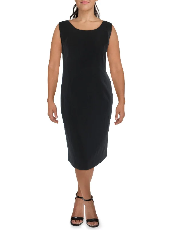 More Discounts, More Joy!Plus Womens Knit Sleeveless Midi Dress