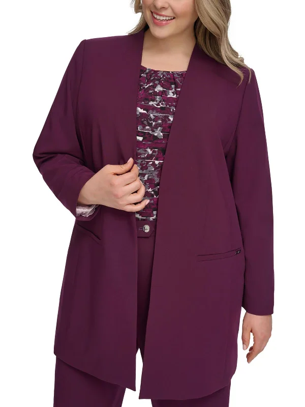 Shop Before It’s Gone!Plus    Womens Topper Business Open-Front Blazer