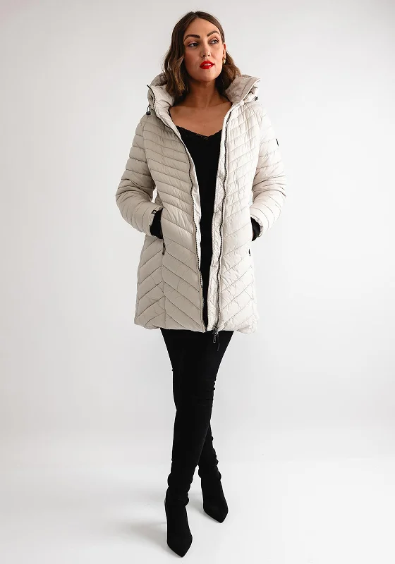 Save More with Every Purchase!Rino & Pelle Sel Padded Long Coat, Cream