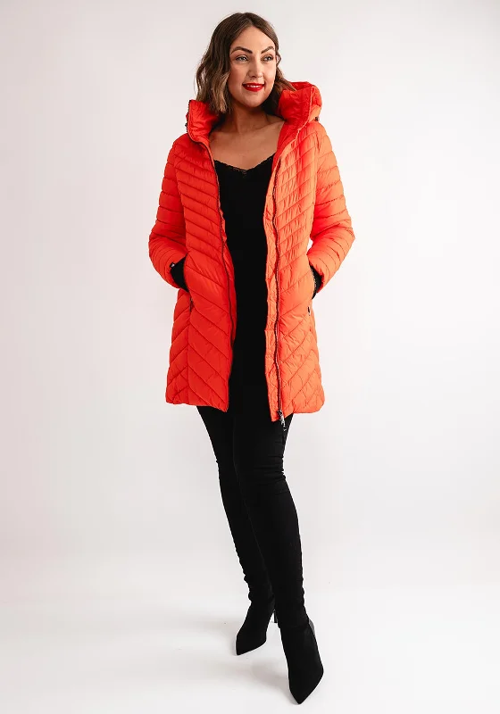 New Discounts Just Dropped!Rino & Pelle Sel Padded Long Coat, Tango Orange