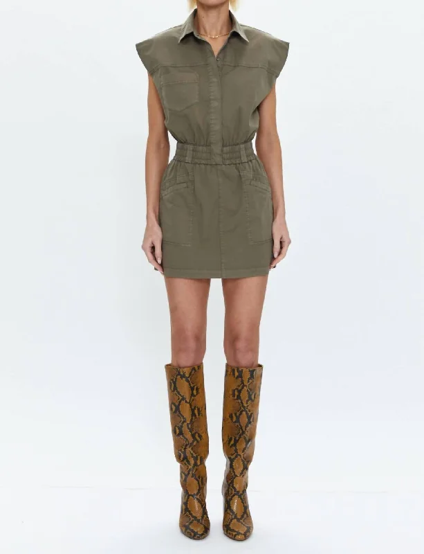 Shop Today, Save Tomorrow!Rosie Mini Dress In Dark Olive