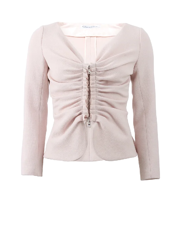 Save Like Never Before!Ruched Front Jacket