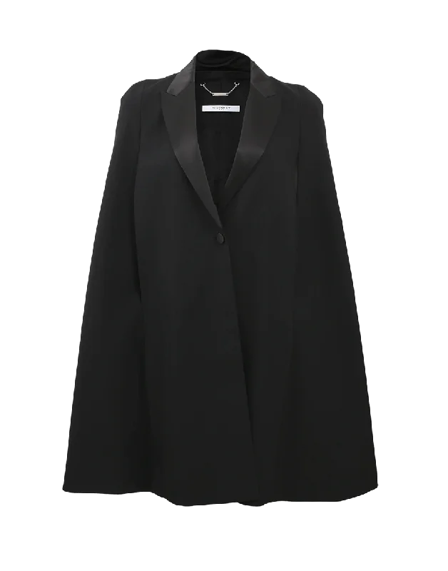 Upgrade for Less!Satin Lapel Cape