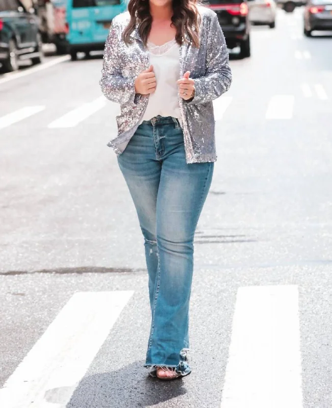 Shop Now and Save!Sequin And The City Blazer In Silver