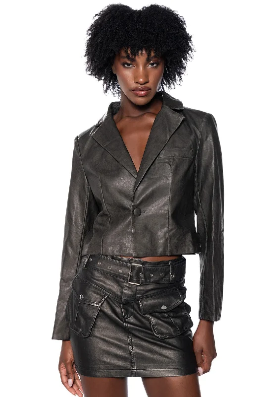 Best Deals Just for You!SHAI DISTRESSED CROP BLAZER