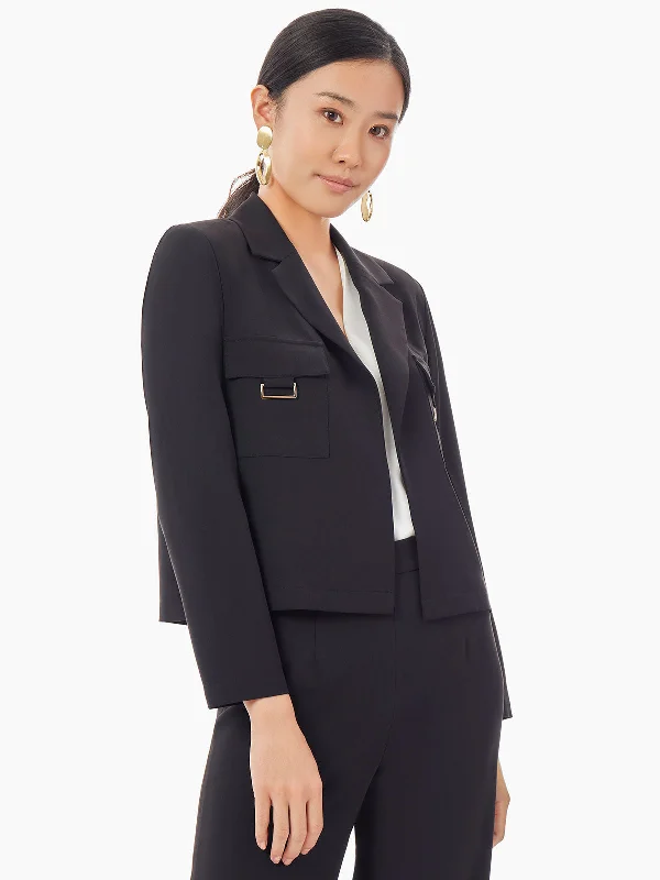 Shop the Hottest Deals!Soft Crepe Cropped Blazer