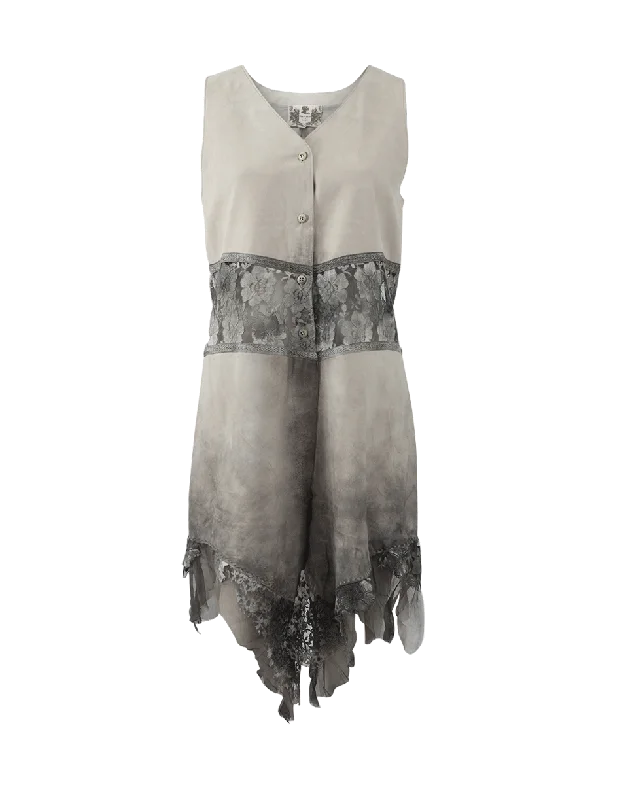 Get More, Spend Less – Shop Now!Suede Vest With Lace