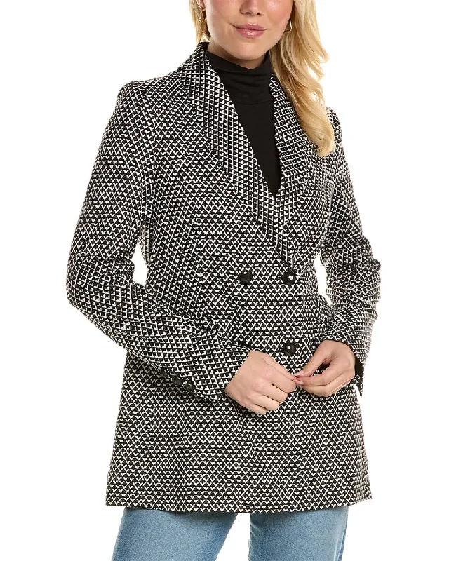 Save Like Never Before!T Tahari Shawl Collar Double-Breasted Blazer