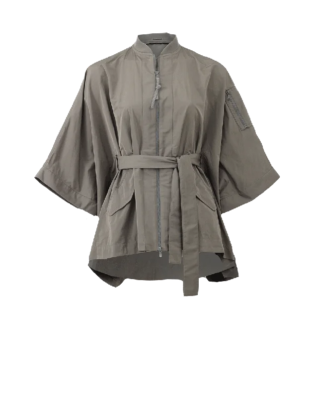 Best Price of the Season!Taffeta Tie Waist Cape