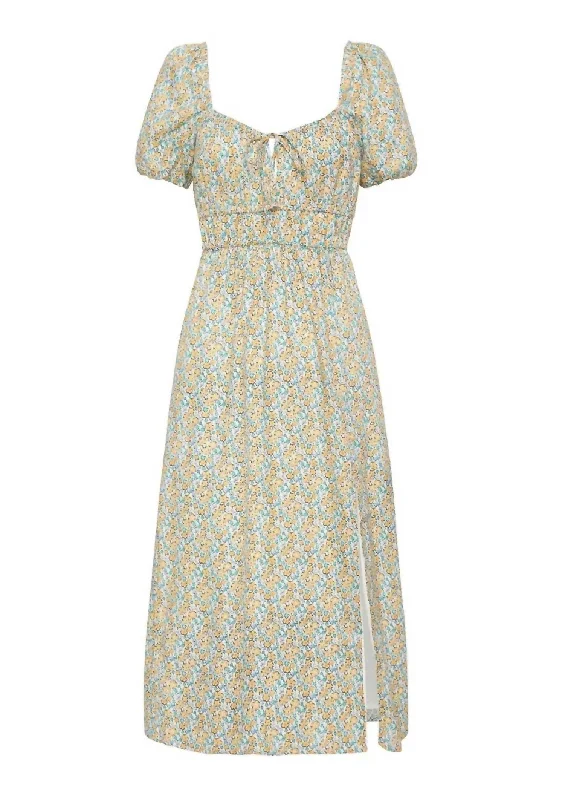 Save More with Every Purchase!Terina Midi Dress In Sabinosa Floral Print