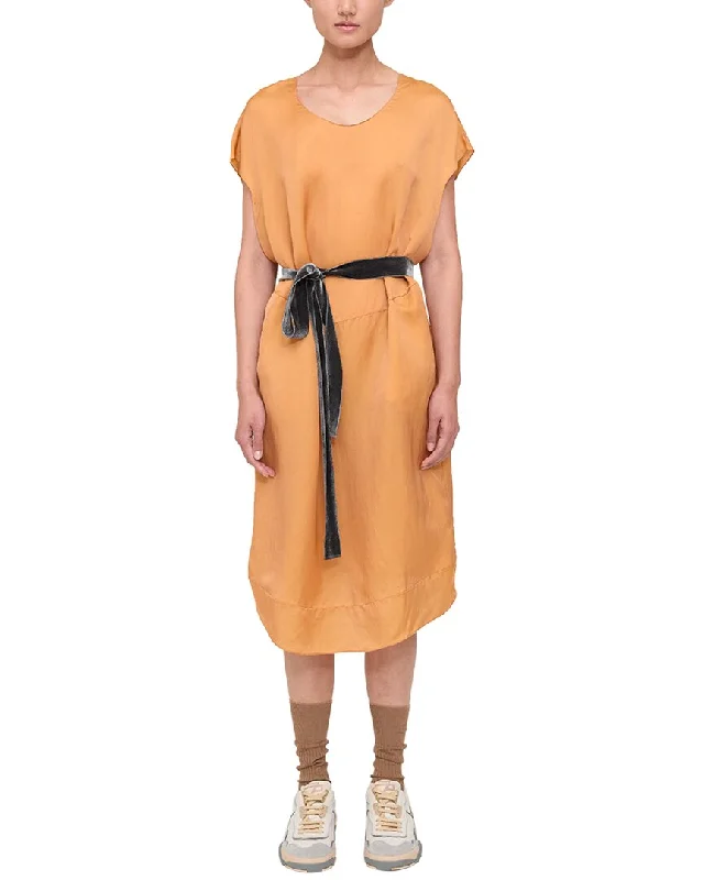 Sale Alert – Get Ready to Shop!Theory Belted Silk-Blend Midi Dress