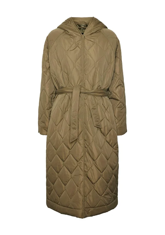 Save Up to 50% Off!Vero Moda Sasha Long Quilted Coat, Black