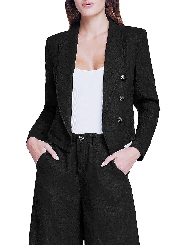 Limited Deals, Unlimited Savings!Wayne Womens Crop Work Wear Double-Breasted Blazer