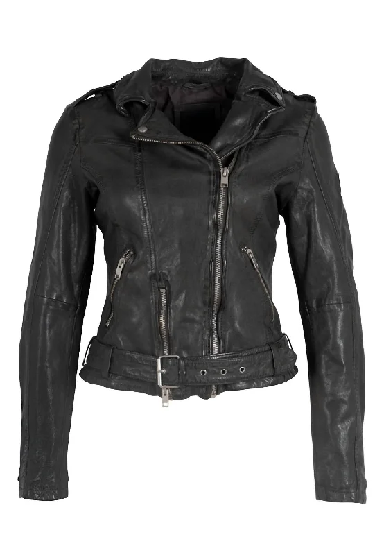Your Shopping Wish, Our Discount Command!Wild 2 Rf Leather Jacket In Dark Green