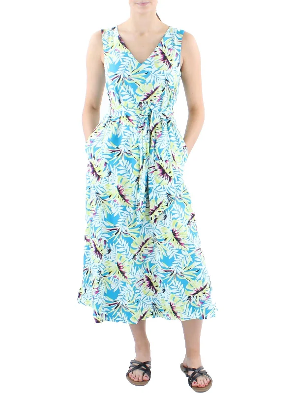 Get More, Spend Less – Shop Now!Womens Linen Sleeveless Midi Dress