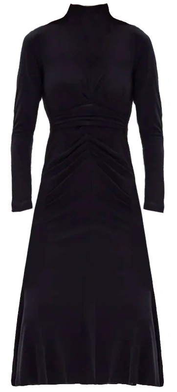 Hottest Discounts of the Year!Women's Marquise High Neck Midi Dress In Black