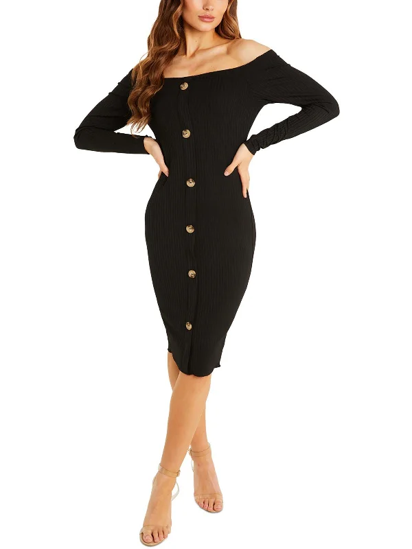 Shop Smart, Save Big!Womens Off-The-Shoulder Above Knee Mini Dress