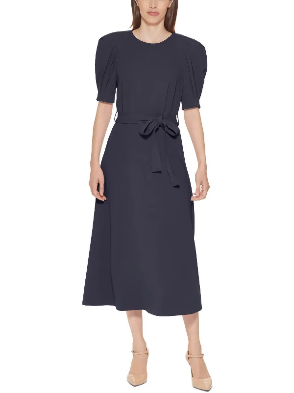 Shop Before It’s Gone!Womens Pleated A-Line Midi Dress
