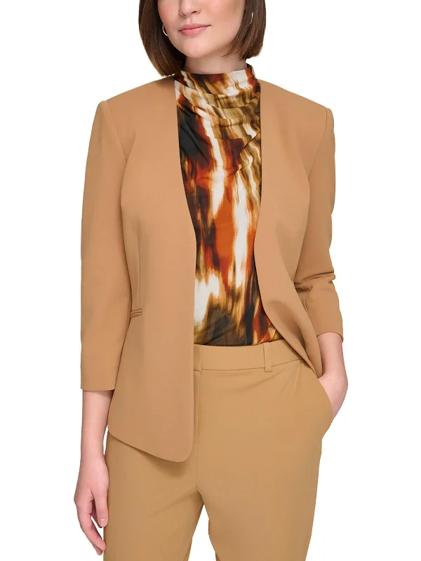 Get More, Spend Less – Shop Now!Womens Scuba Office Wear Open-Front Blazer