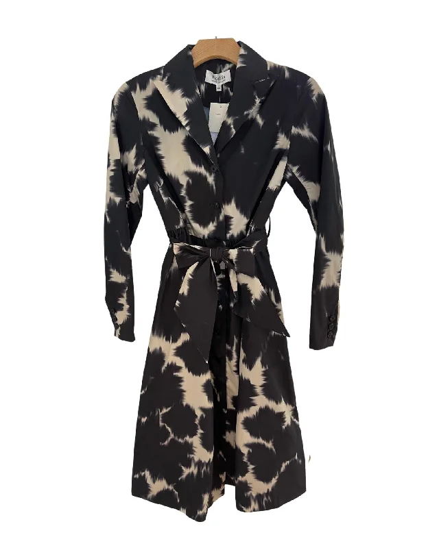 Score Huge Discounts Today!Women's Shirtwaist Printed Midi Dress In Black