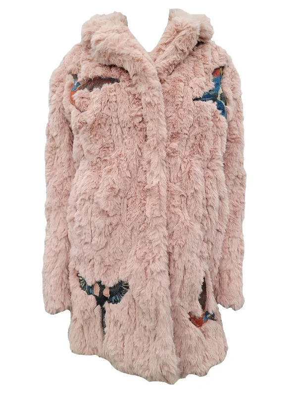More Discounts, More Joy!Women's Wren Faux Fur Coat In Dusty Pink