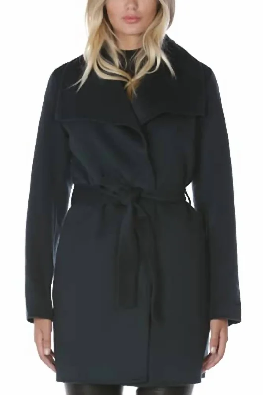 Your Shopping Spree Starts Here!Wool Ella Wrap Coat Jacket Outerwear In Teal