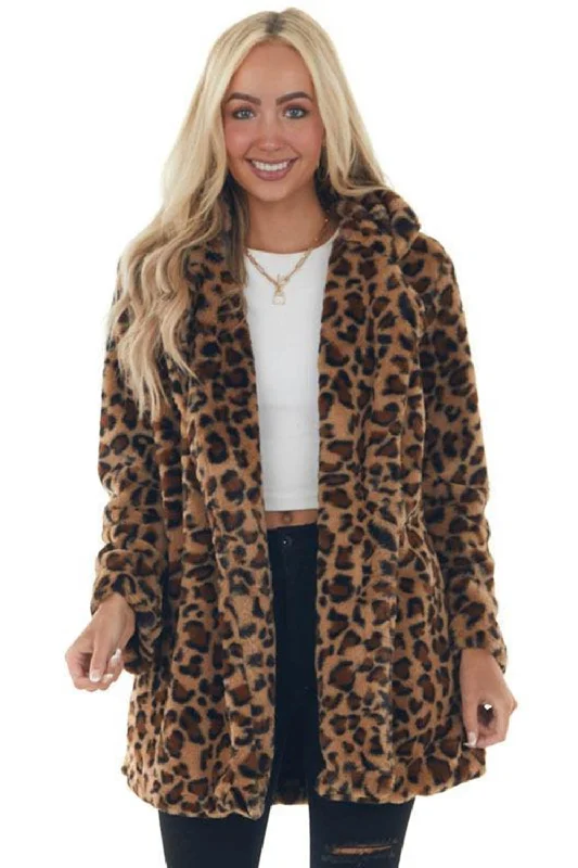 Get More, Spend Less – Shop Now!Yellow Leopard Print Women's Fur Coat