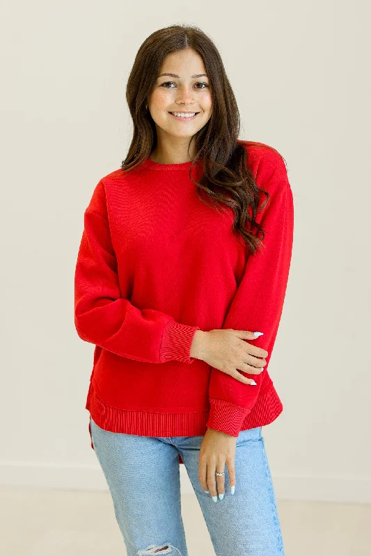 Shop the Hottest Deals!Red Fleece Sweatshirt