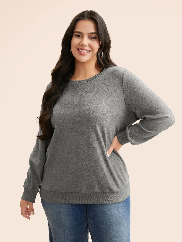 Shop More, Spend Less!Airy Cozy Crew Neck Sweatshirt