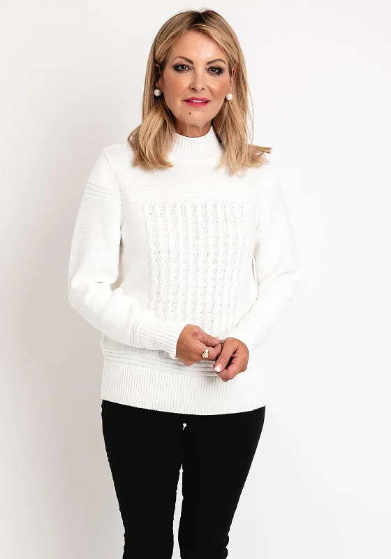 Hot Deals You Can’t Resist!Barbour Womens Breeze Aran Knit Jumper, White