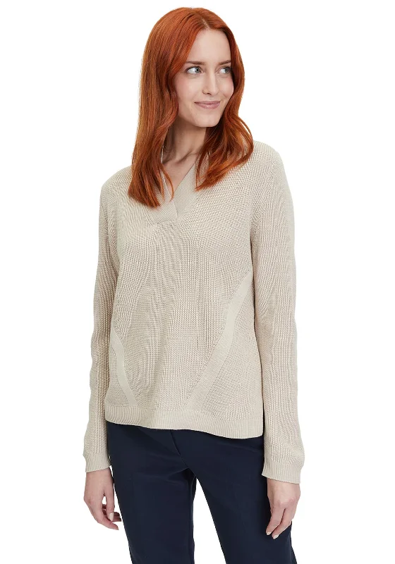 Your Favorite Items on Sale Now!Betty Barclay V-Neckline Knit Jumper, Stone