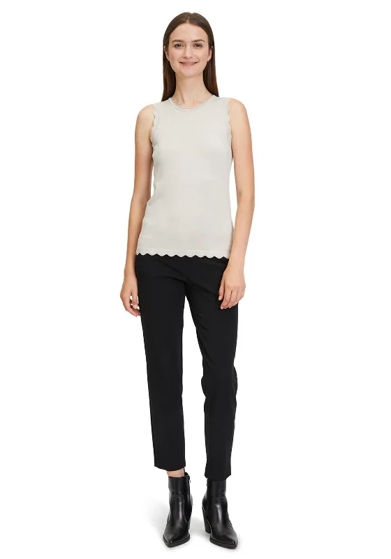 Find Your Perfect Deal Today!Betty Barclay Scallop Trim Knit Top, Beige