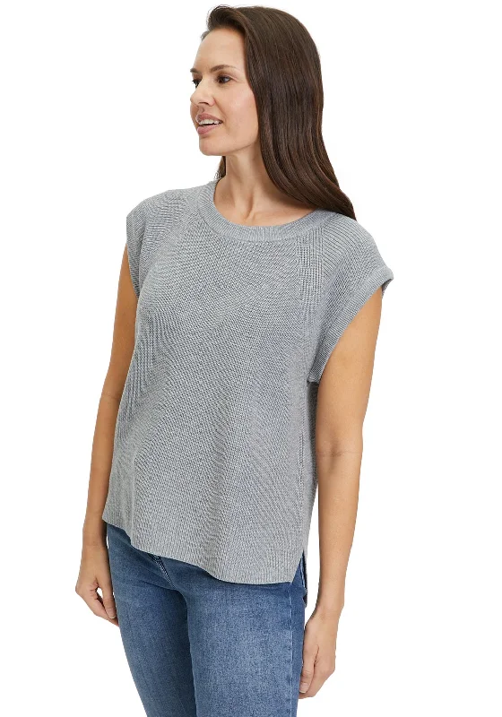 Limited Deals, Unlimited Savings!Betty Barclay Round Neck Knit Jumper, Grey Melange Limited Deals, Unlimited Savings!Betty Barclay Round Neck Knit Jumper, Grey Melange