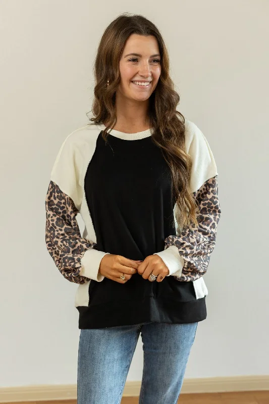 Only a Few Left – Order Now!Fleece Color-Blocked Sweatshirt