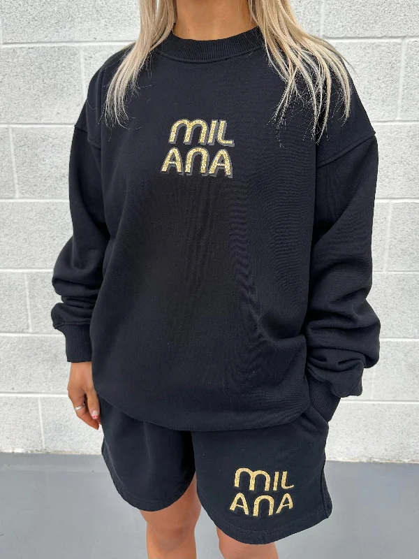 Special Offer – Act Fast!Black Embellished Sweatshirt.