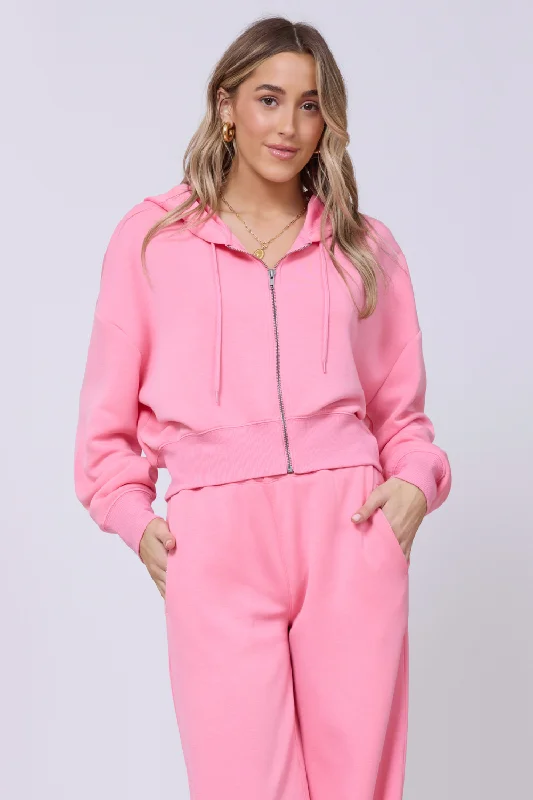 Save More When You Shop More!Coastal Coral Cloud Fleece Zip Up