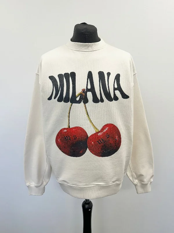 Don’t Wait – Shop Today!Cream Cherry Sweatshirt.