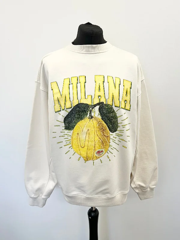Save More Than Ever!Cream Lemon Sweatshirt.