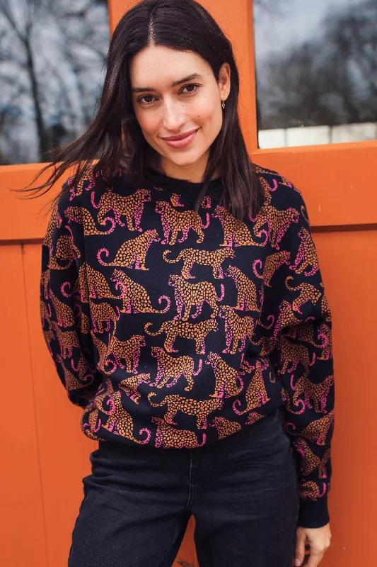 Price Drops You’ll Love!Eadie Relaxed Sweatshirt - Black, Leopard Spots