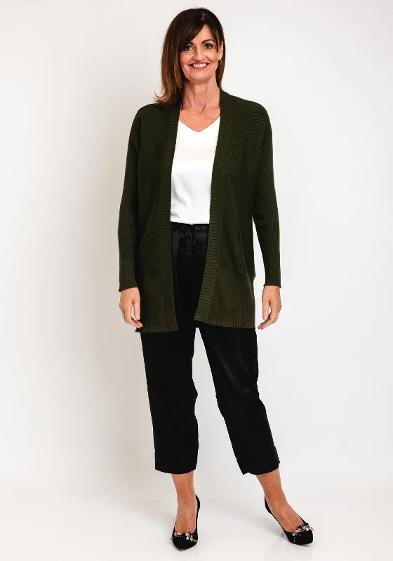 Today Only – Don’t Miss It!Fransa Open Rib Knitted Cardigan, Khaki