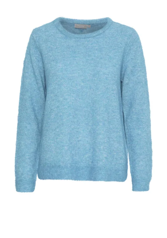 One Click Away from Big Savings!Fransa Melange Design Wool Blend Jumper, Blue