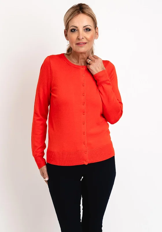 Unmissable Offers Await!Fransa Knit Round Neck Cardigan, Orange