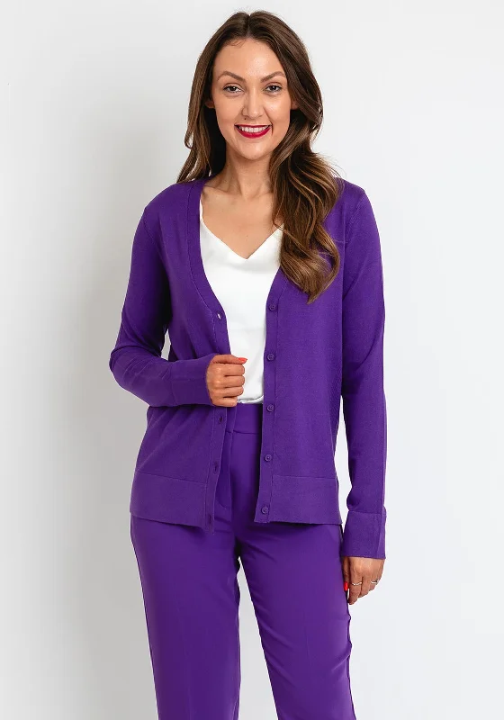 Mega Sale Happening Now!Gerry Weber Button Up Knit Cardigan, Purple